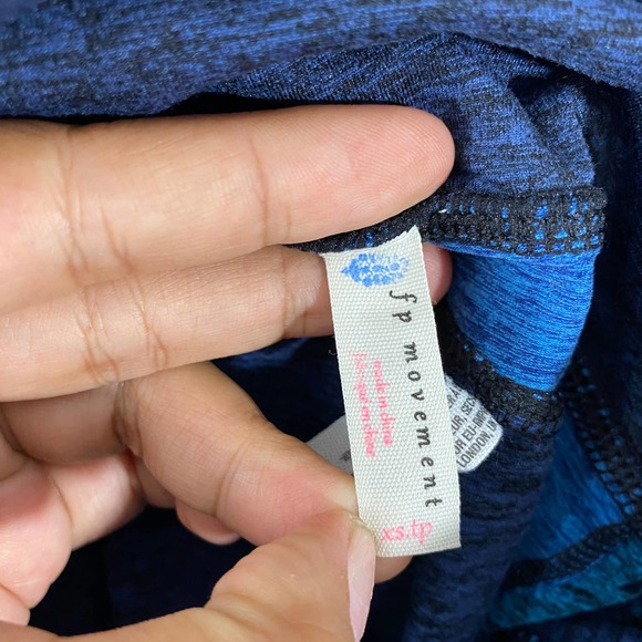 Free People Movement Leggings XS Blue Colorblocked Dylan High Rise Mesh - Picture 12 of 15